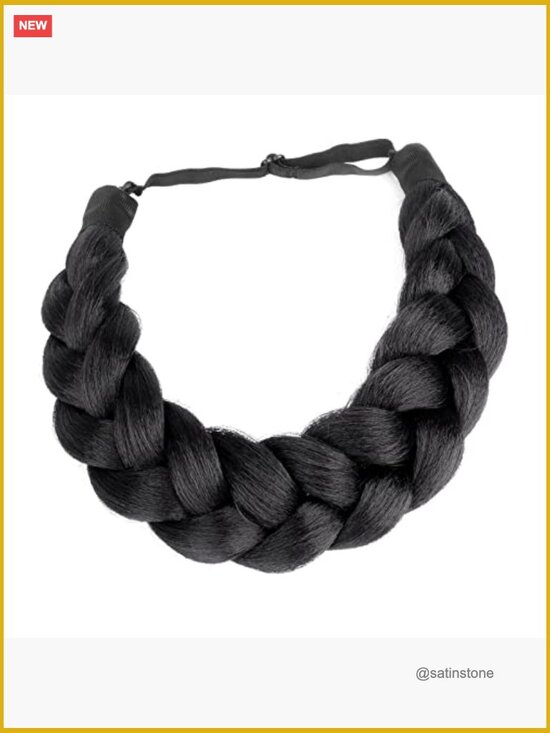 Thick 2 Strands Synthetic Hair Braided Headband Hairpiece